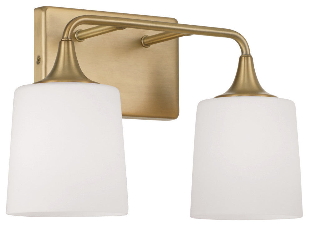 Capital Lighting 148921-541 Presley 2 Light 16"W Vanity Light - Aged Brass