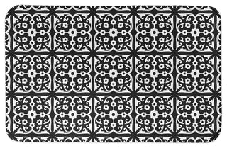 Black Tile 34x21 Bath Mat