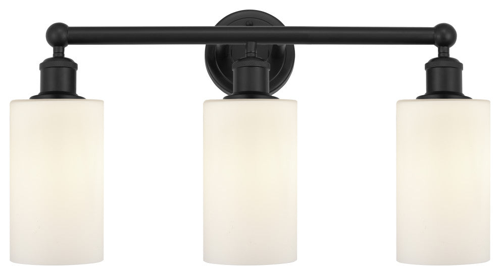 Innovations 616-3W-BK-G801 Clymer 3 Light Bath Vanity Light, Matte Black