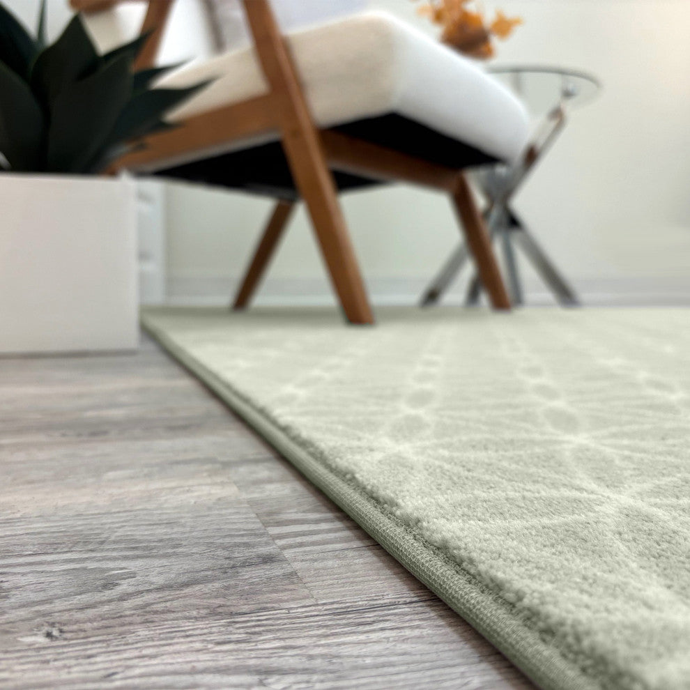 EYELET Soft Tactesse Nylon Area Rug with Anti-Stain Protection, Aquatic, Xxl: 12'x18'