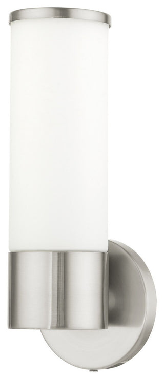Brushed Nickel Contemporary, Minimal, Urban, Clean Vanity Sconce