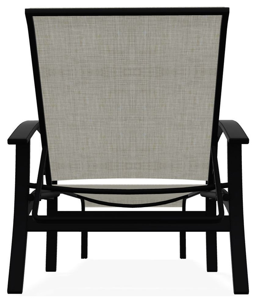 Belle Isle Sling 4-Position Outdoor Chaise Lounge, Ella/Black