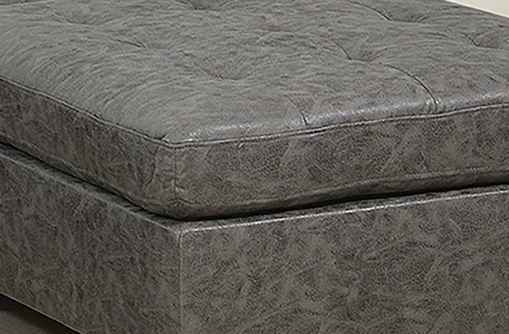 Living Room Armless Chair, Antique Gray