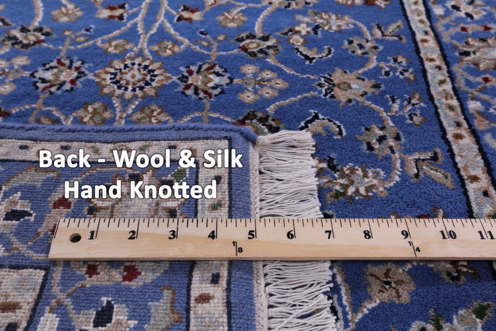 2' 10" X 20' 4" Persian Nain Handmade Wool & Silk Runner Rug - Q14883
