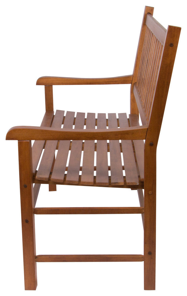Shine Company Luna Glider Bench, Oak
