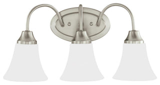 Sea Gull Lighting Holman 3-Light Wall/Bath, Brushed Nickel