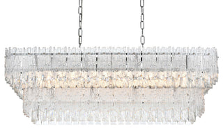 Elegant Lighting 1780G37 Emilia 6 Light 37"W Crystal Linear - Chrome