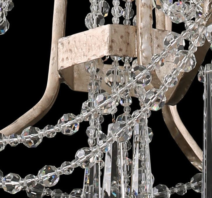 Varaluz 270C03 Barcelona 3 Light 17"W Crystal Chandelier - Transcend Silver