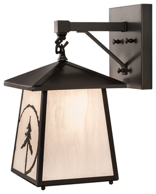 8 Wide Evergreen Etch Wall Sconce