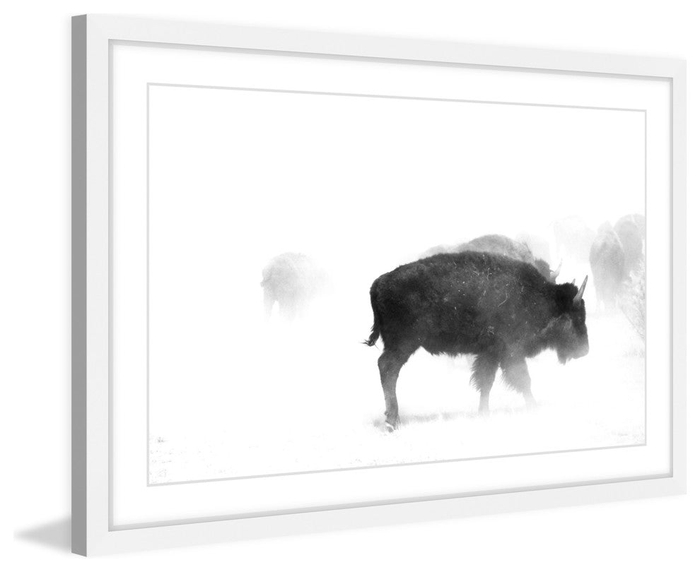 Marmont Hill, "Buffalo Mist" Framed Painting Print, 45x30