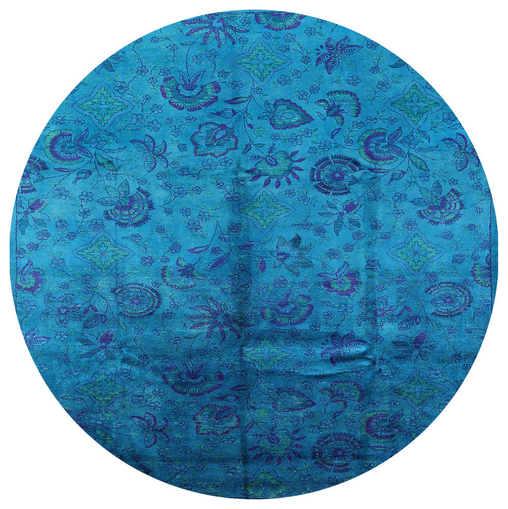 Ahgly Company Indoor Round Mid-Century Modern Area Rugs, 6' Round