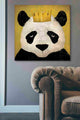 Epic Graffiti ''Panda With Crown'' by Ryan Fowler, Giclee Canvas Wall Art, 37"x37"