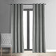 Signature Silver Gray Grommet Blackout Velvet Curtain Single Panel, 50"x84"