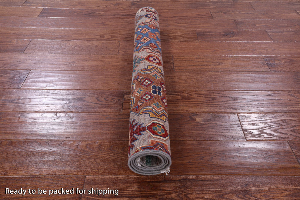 Super Kazak Khorjin Handmade Wool Rug 2' 11" X 4' 1" Q11250