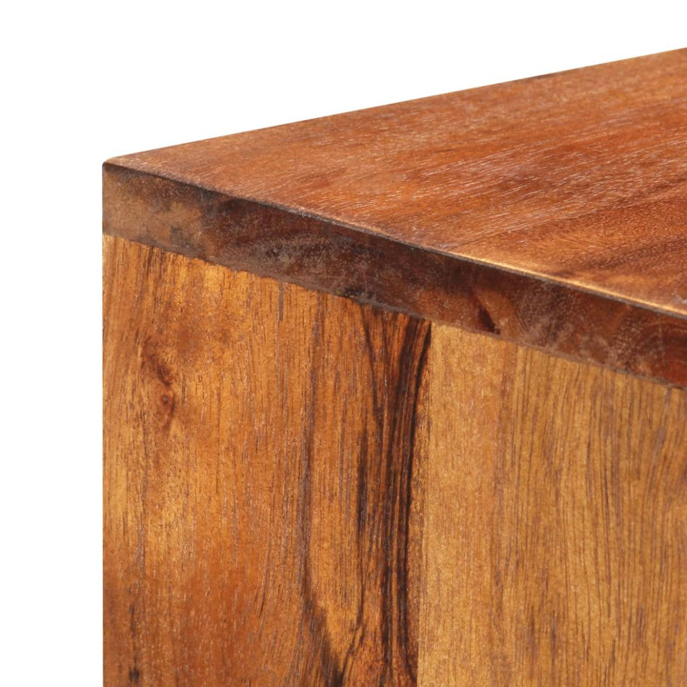 vidaXL Highboard Freestanding Storage Cabinet Accent Cabinet Solid Acacia Wood