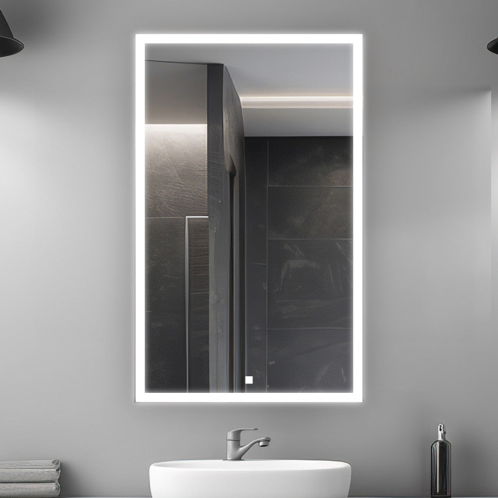 Edge Royale 20" LED Medicine Cabinet Defogger 3X Adjustable Magnifying Mirror