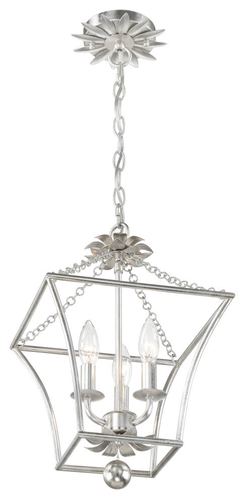 Crystorama Lighting Group 514 Broche 3 Light 11"W Taper Candle - Antique Gold