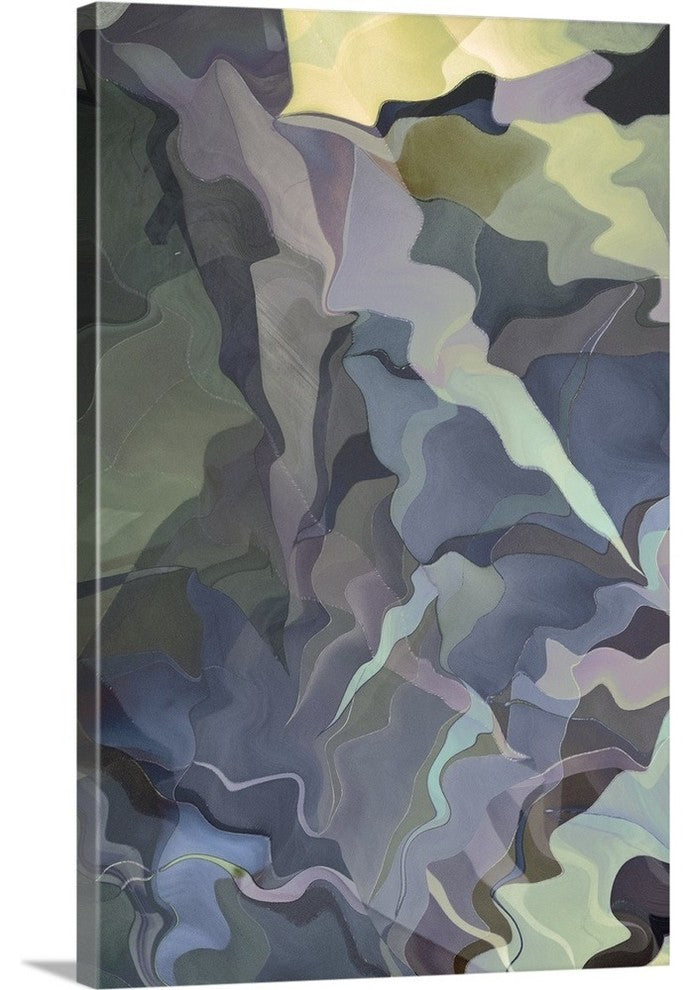 "Odyssey in Pearl" Wrapped Canvas Art Print, 32"x48"x1.5"