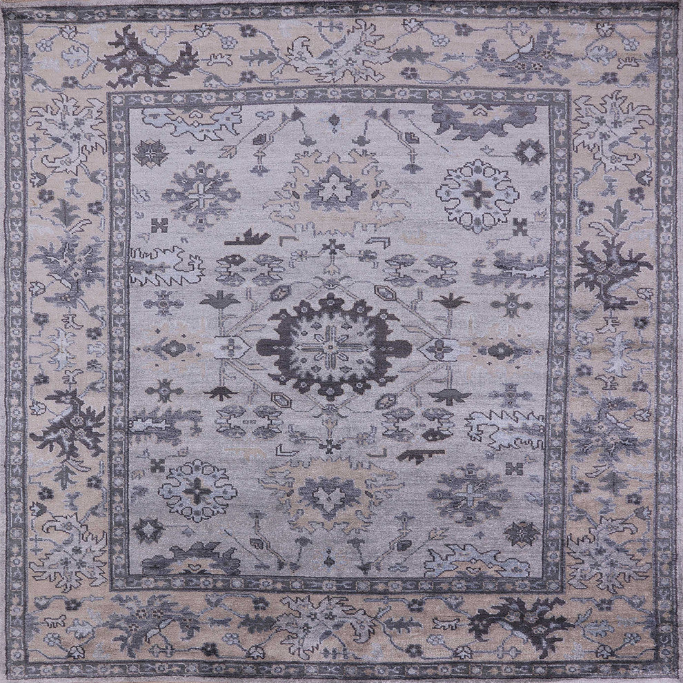 Ahgly Company Indoor Square Mid-Century Modern Area Rugs, 7' Square
