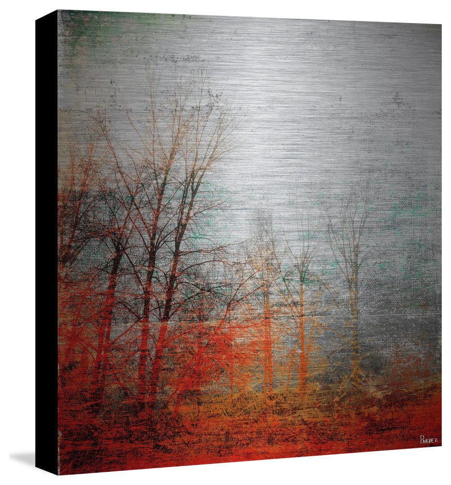 "Deep Forest" UV Ink Print on Brushed  Aluminum, 32"x32"