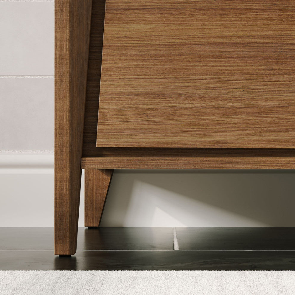 The Gellar Bathroom Vanity, Brown, 30", Single Sink, Freestanding