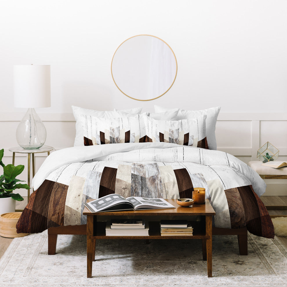 Iveta Abolina Geo Wood 3 Duvet Cover Set, Twin XL