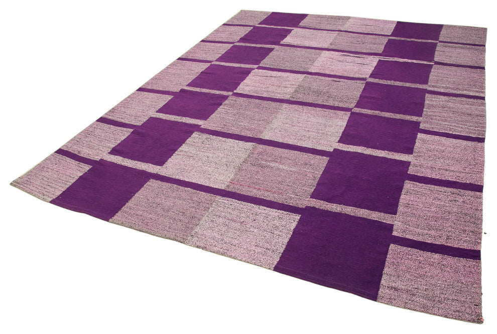 Rug N Carpet - Handmade Turkish 7' 10'' x 10' 1'' Modern Design Wool Kilim Rug