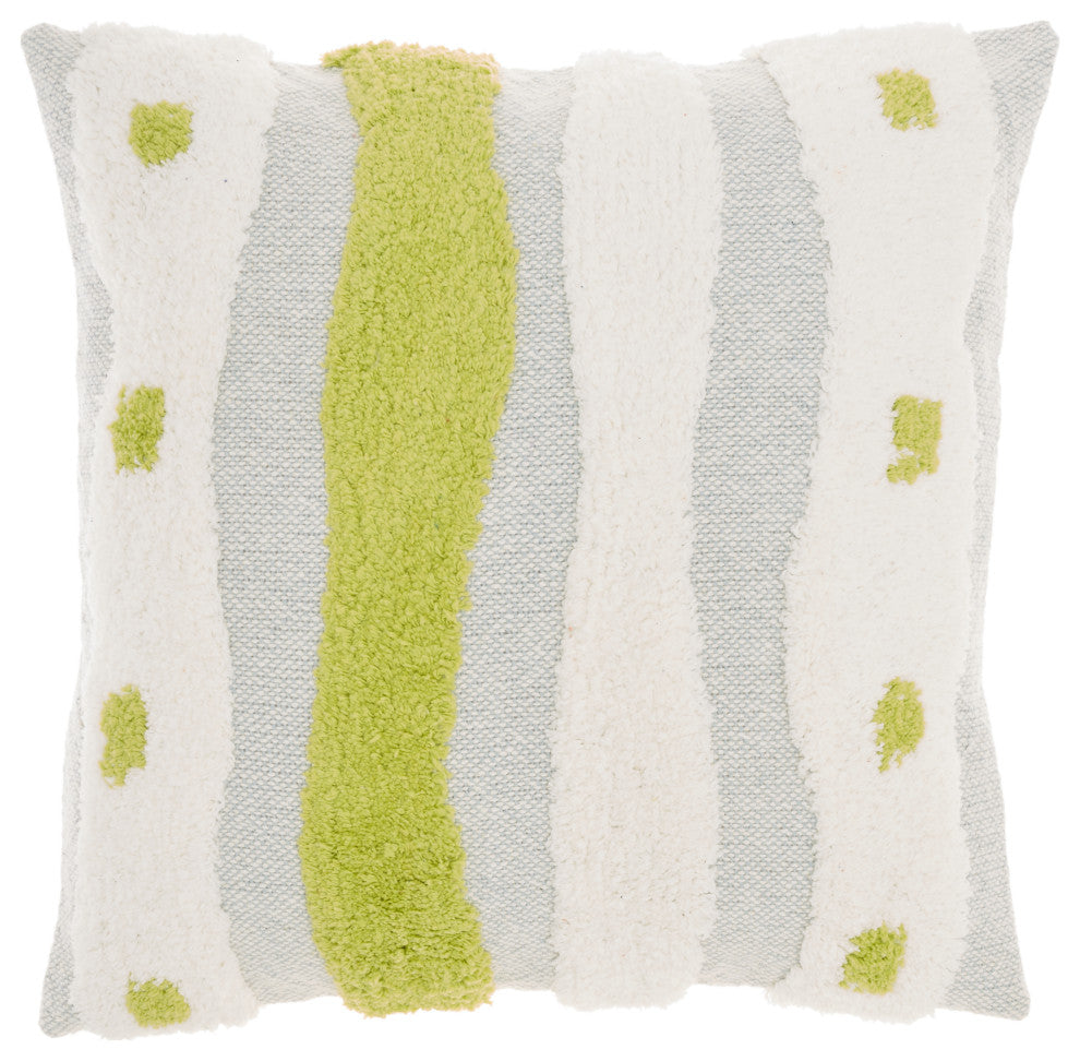 Mina Victory CN980 Throw Pillow, Lime, 18" x 18"