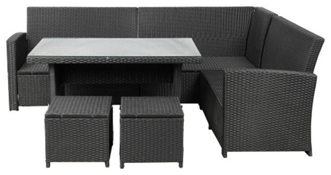 6 Piece Pool Furniture Set Outdoor Sectional Sofa Outdoor Patio Set