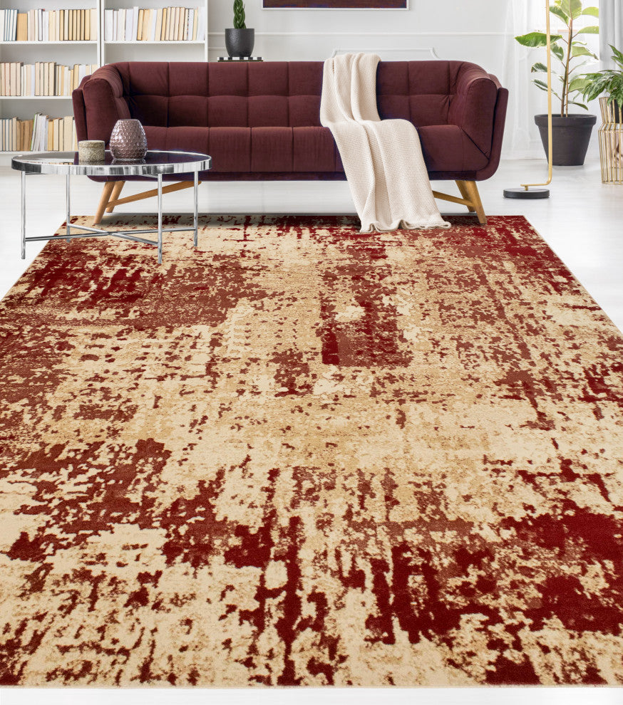 Noori Rug Lagoon Red/Beige Rug, 9'11"x13'11"