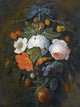 Tile Mural A Festoon Of Flowers and Fruit Abraham Mignon, 6"x8", Glossy