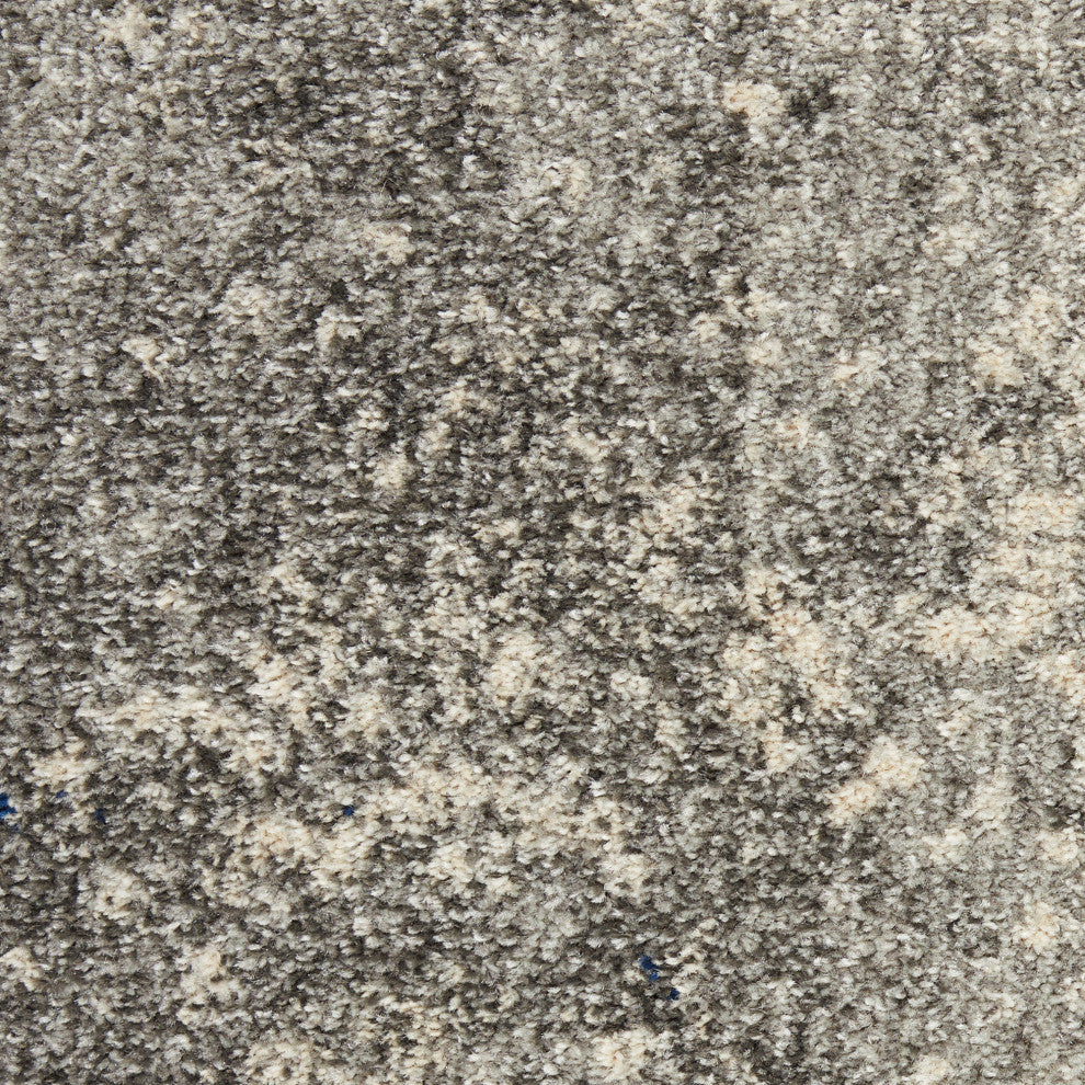 Nourison Passion 9' x 12' Charcoal Ivory Modern Indoor Area Rug