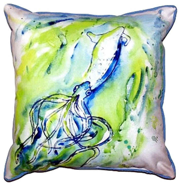 Calamari Small Indoor/Outdoor Pillow 12x12 - Set of Two