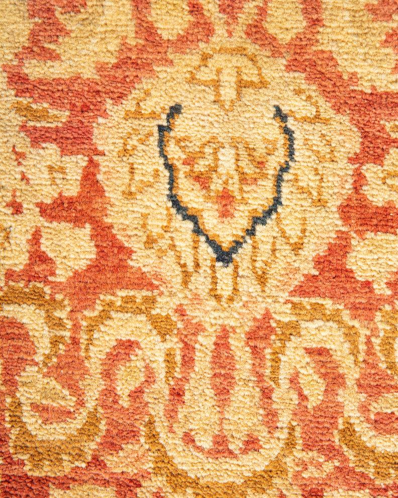Mogul, One-of-a-Kind Hand-Knotted Area Rug, Orange, 6' 3" x 9' 2"