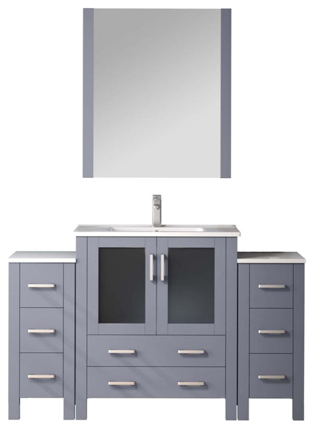 Lexora Volez Bath Vanity, Dark Grey