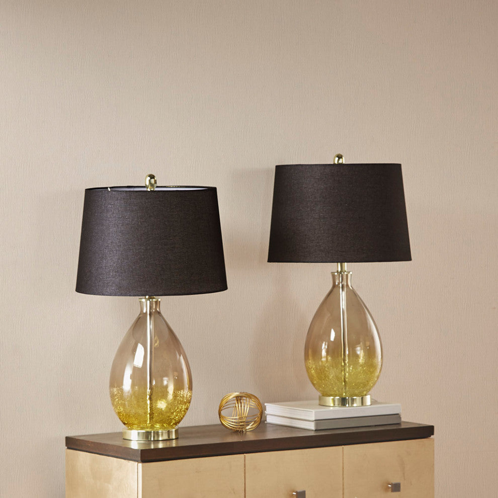 510 Design Cortina Ombre Glass Table Lamp, Set of 2, Gold