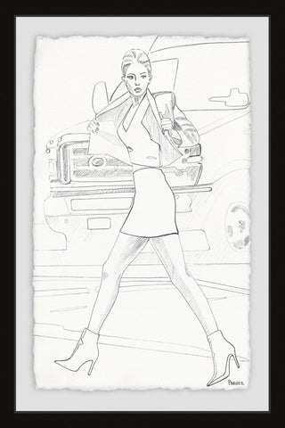 "Boots on Point" Framed Painting Print, 8"x12"