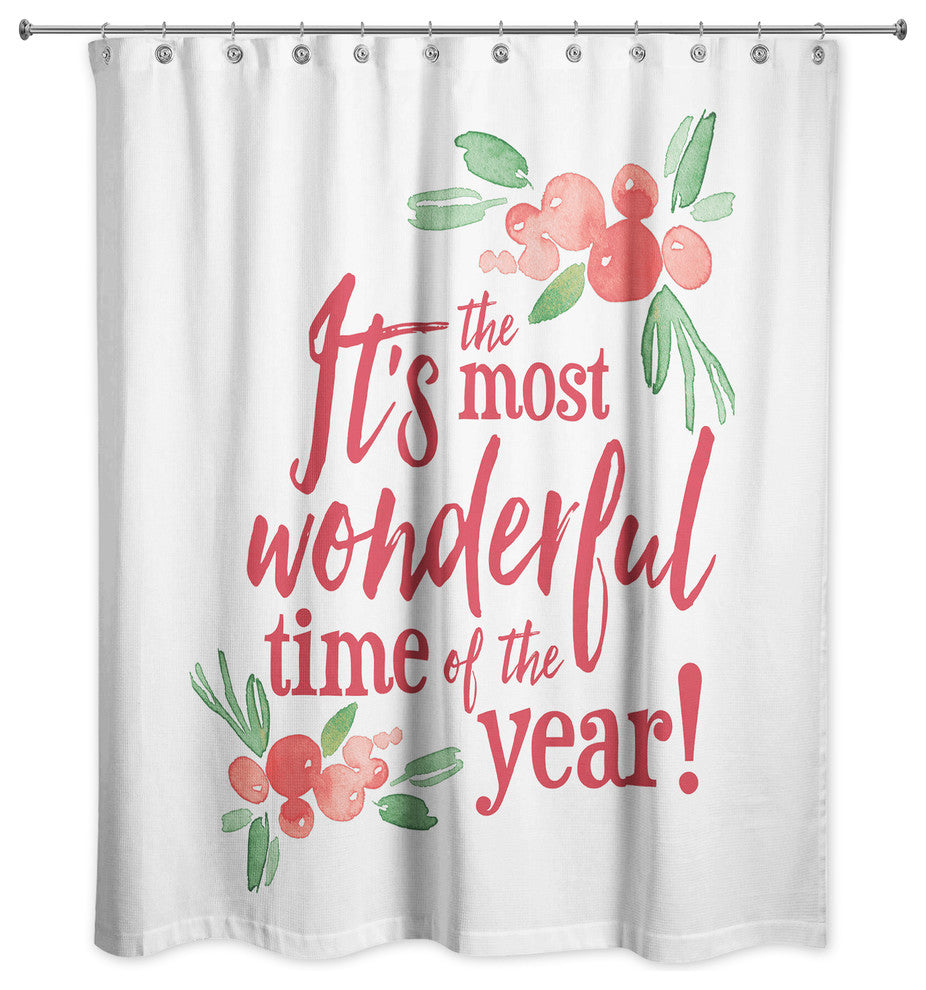 The Most Wonderful Time of the Year 71x74 Shower Curtain