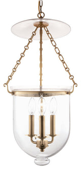 Hampton, 25" Pendant, Aged Brass Finish, Clear Glass Shade