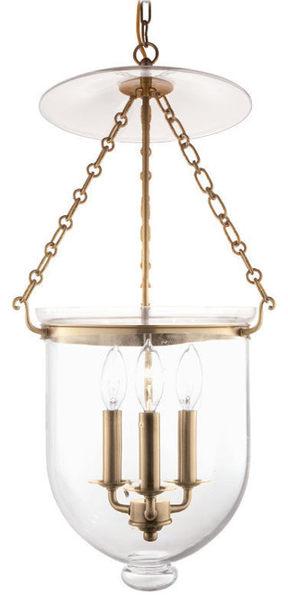 Hampton, 25" Pendant, Aged Brass Finish, Clear Glass Shade