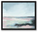 Soft Coastal Ocean Green 16x20 Black Floating Framed Canvas