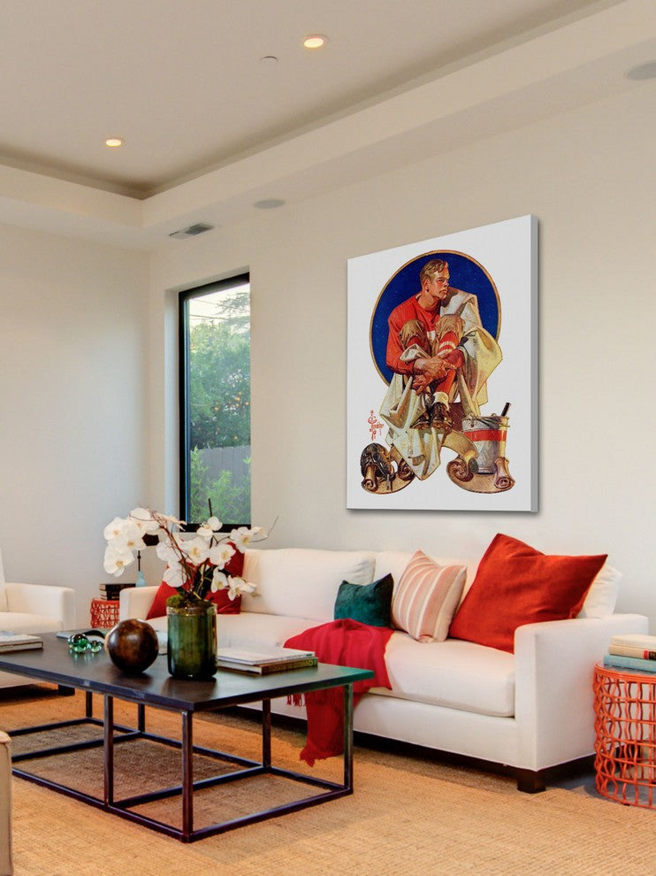 "Football Hero" Painting Print on Canvas by J.C. Leyendecker