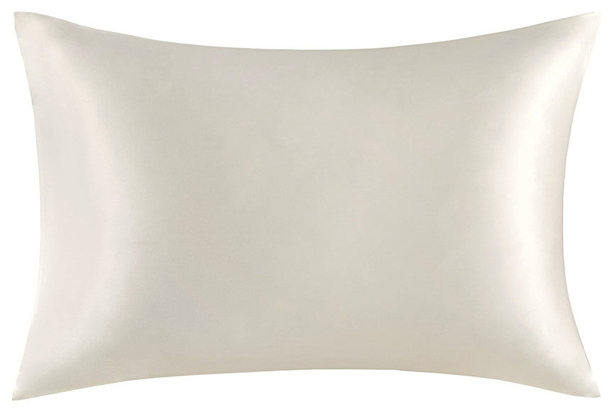 Madison Park Silk 100% Mulberry Single Pillowcase, Ivory