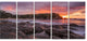 "Gloomy Seashore With Large Rocks" Seashore Canvas Wall Art, 5 Panels, 60"x28"