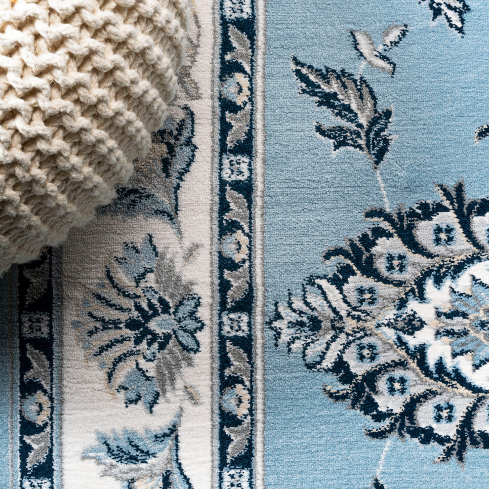 Cherie French Cottage, Blue/Cream, 8''x10''