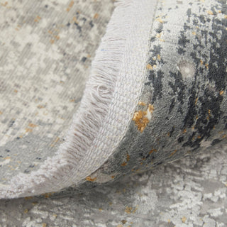 Weave & Wander Lindstra Gradient Watercolor Rug, Light Gray/Ivory, 2'2"x3'2"