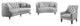 Coaster Avonlea 3-Piece Sloped Arm Upholstered Fabric Sofa Set in Gray
