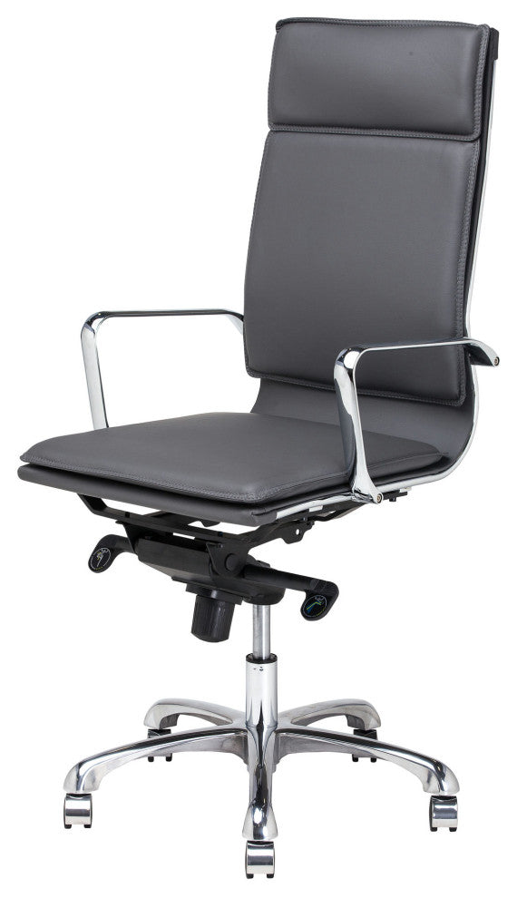 Nuevo Living Carlo High Back Office Chair, Grey