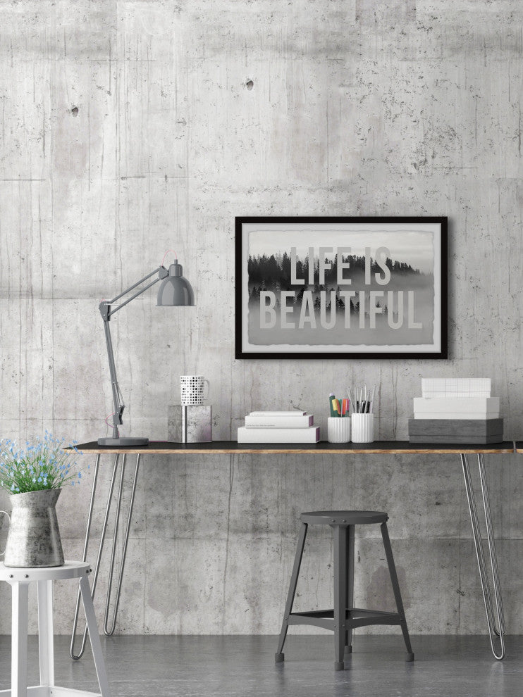 "Life Is Beautiful III" Framed Painting Print, 12x8