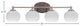 Capri 4-Light Bath Bar, Brushed Nickel/White Muslin